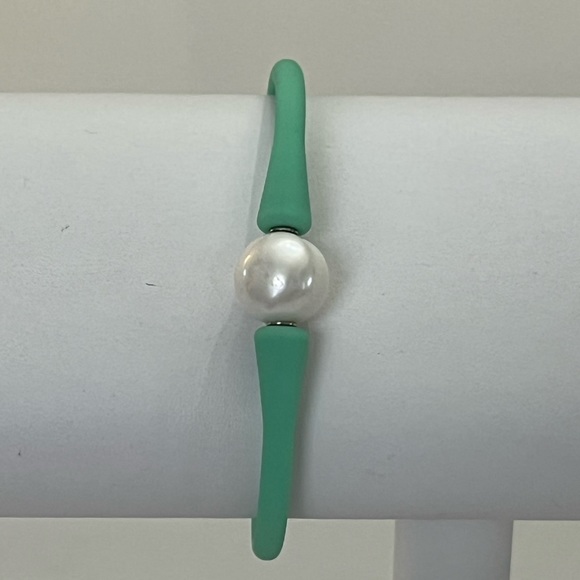 FRESH WATER PEARL Bracelet | NEW! | Silicone Jelly Band - Picture 9 of 13